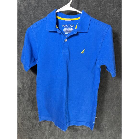 Boys Nautica Blue Polo Shirt 10 - Picture 1 of 3
